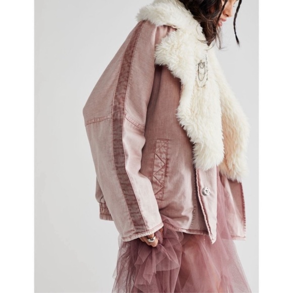 Free People Jackets & Blazers - FREE PEOPLE Mauve Pink Lolo Jacket